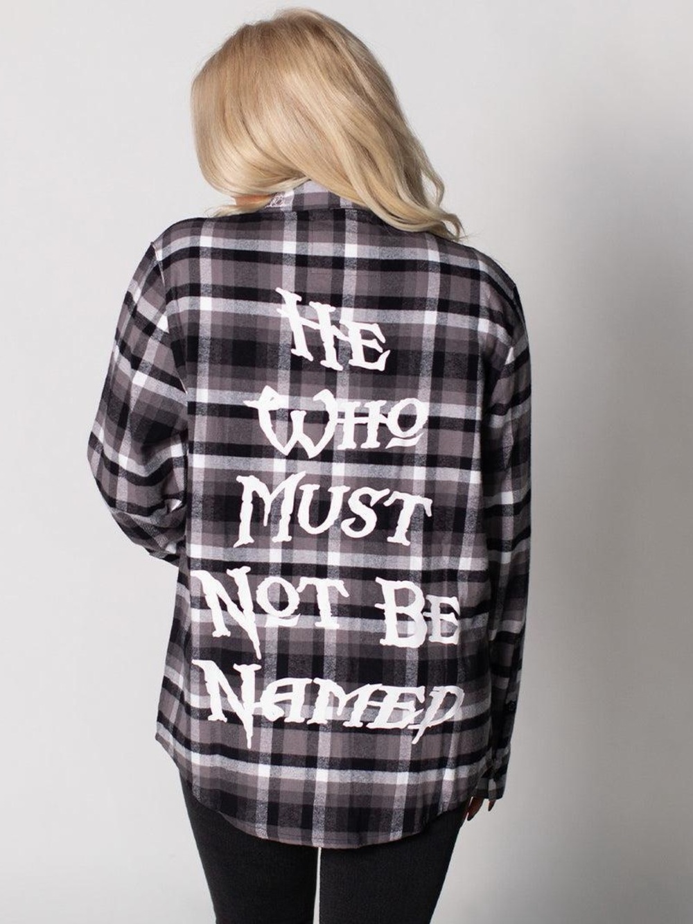 Cakeworthy Harry Potter Voldemort plaid flannel button down shirt